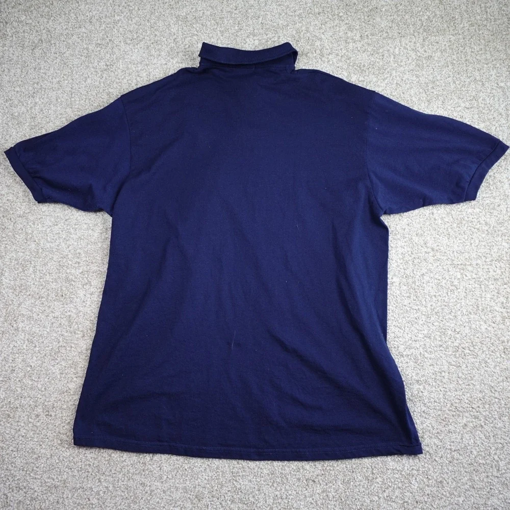 Jerzees Doctor Who TARDIS Navy Blue Polo Shirt Mens XL SpotShield‎ Embroidered